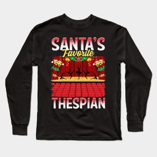 Santa's Favorite Thespian Long Sleeve T-Shirt